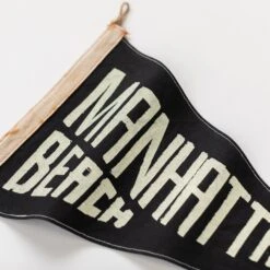 Slightly Choppy <br>Manhattan Beach Flag -Almond Surfboards Store 7Z4A0517