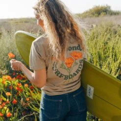 CA Poppy Tee | Sand -Almond Surfboards Store spring 25 38