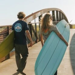 Almond Badge Tee | Navy -Almond Surfboards Store spring 25 85